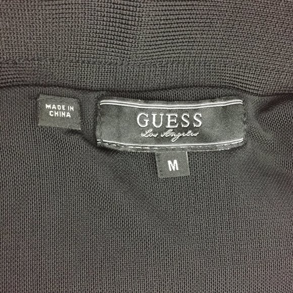 GUESS Black Sequin Inserts Pull On/Elastic Waist Stretch Mini Skirt - Picture 2 of 7